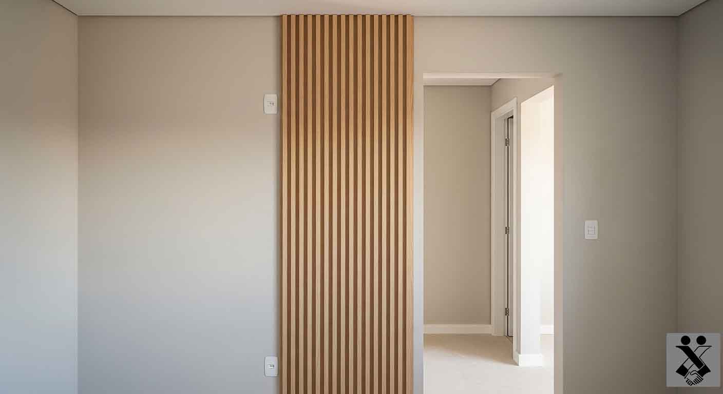 Painel ripado decorativo ou divisor de ambiente - Exemplo 2